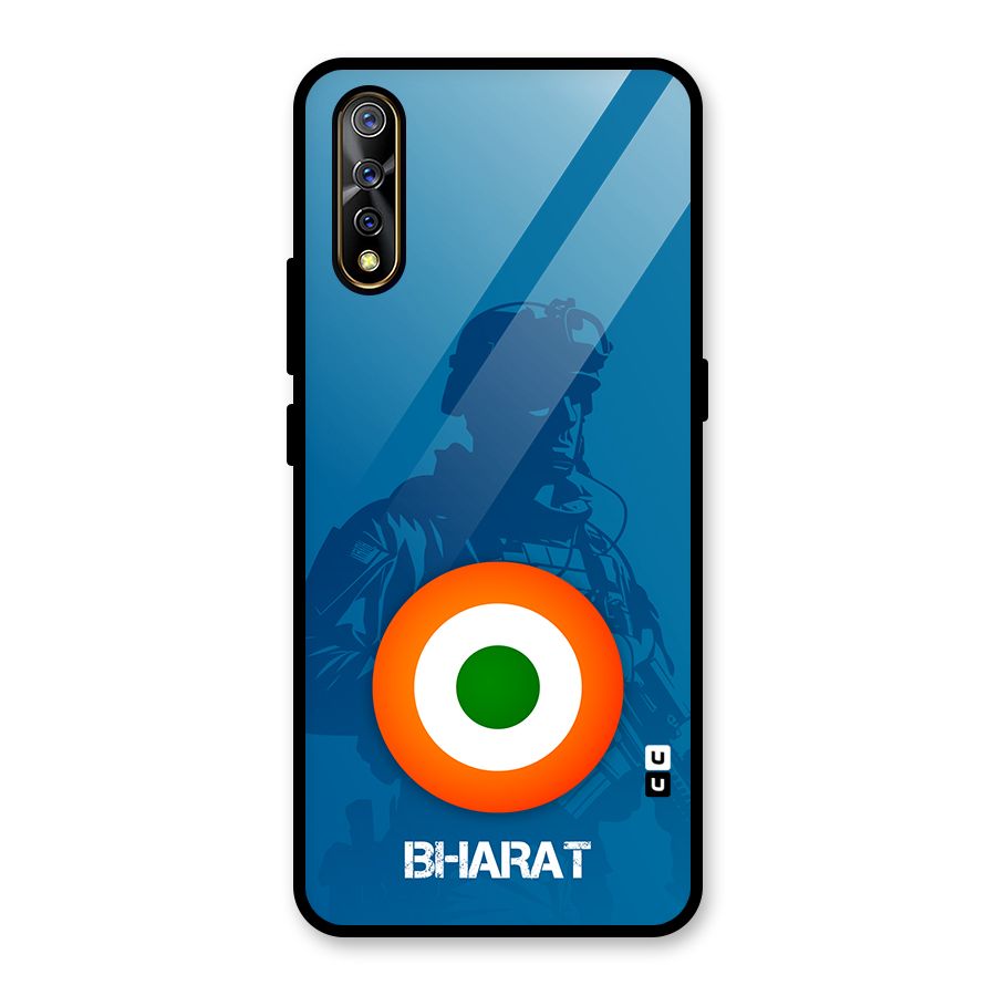 Bharat Commando Glass Back Case for Vivo S1