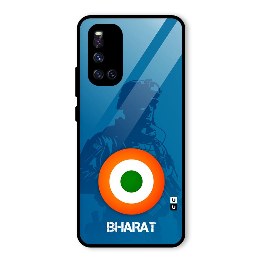 Bharat Commando Glass Back Case for Vivo V19