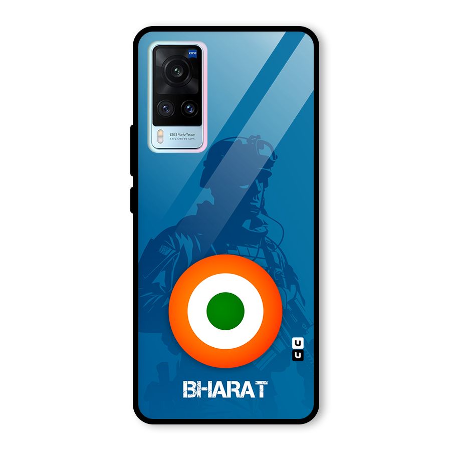 Bharat Commando Glass Back Case for Vivo X60