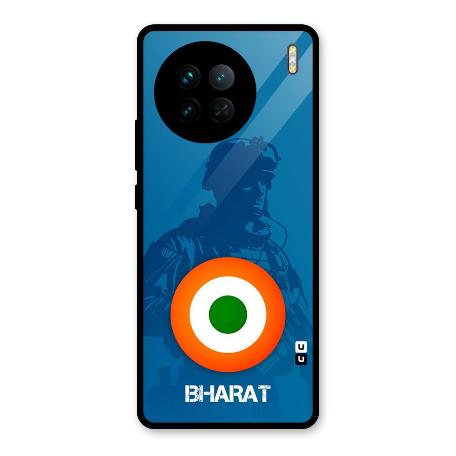 Bharat Commando Glass Back Case for Vivo X90