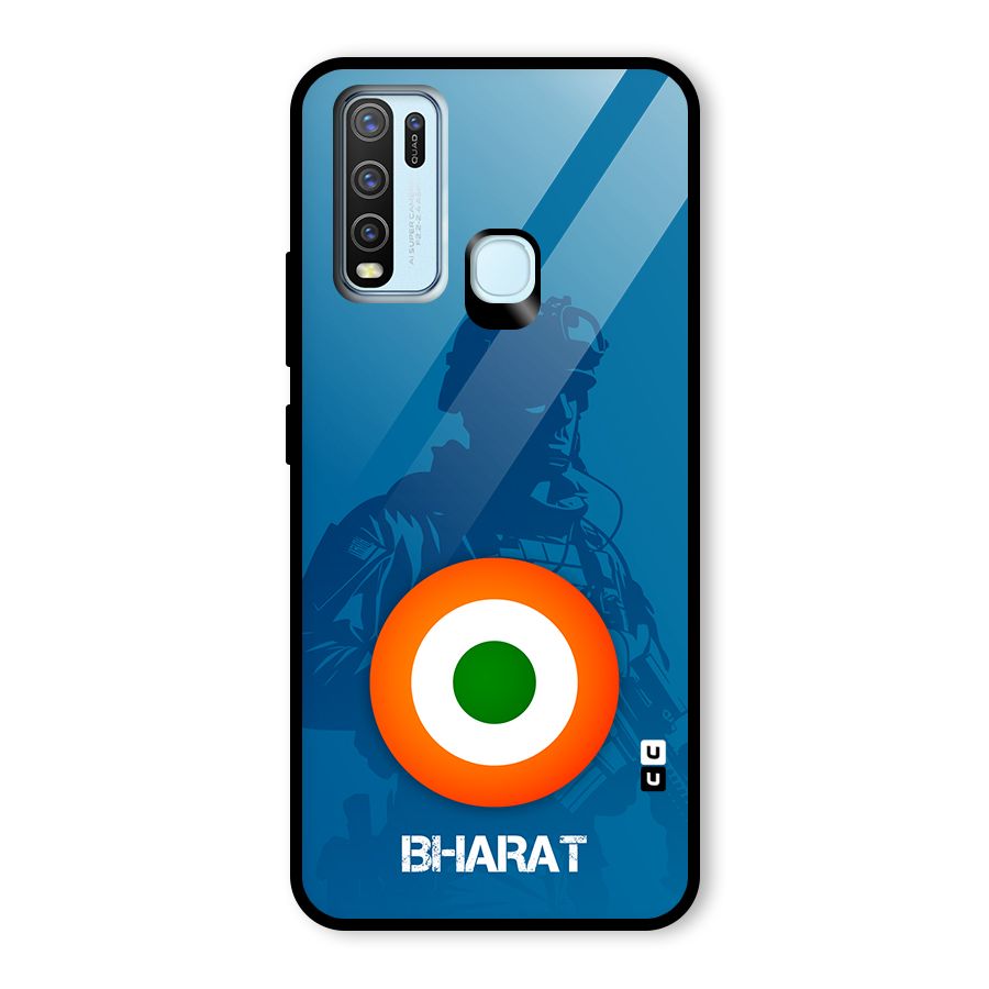 Bharat Commando Glass Back Case for Vivo Y30