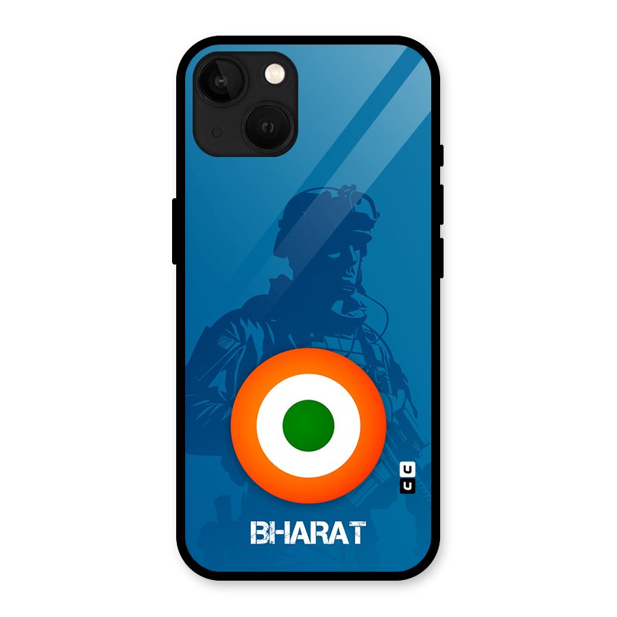 Bharat Commando Glass Back Case for iPhone 13