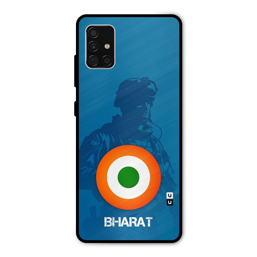 Bharat Commando Metal Back Case for Galaxy A51