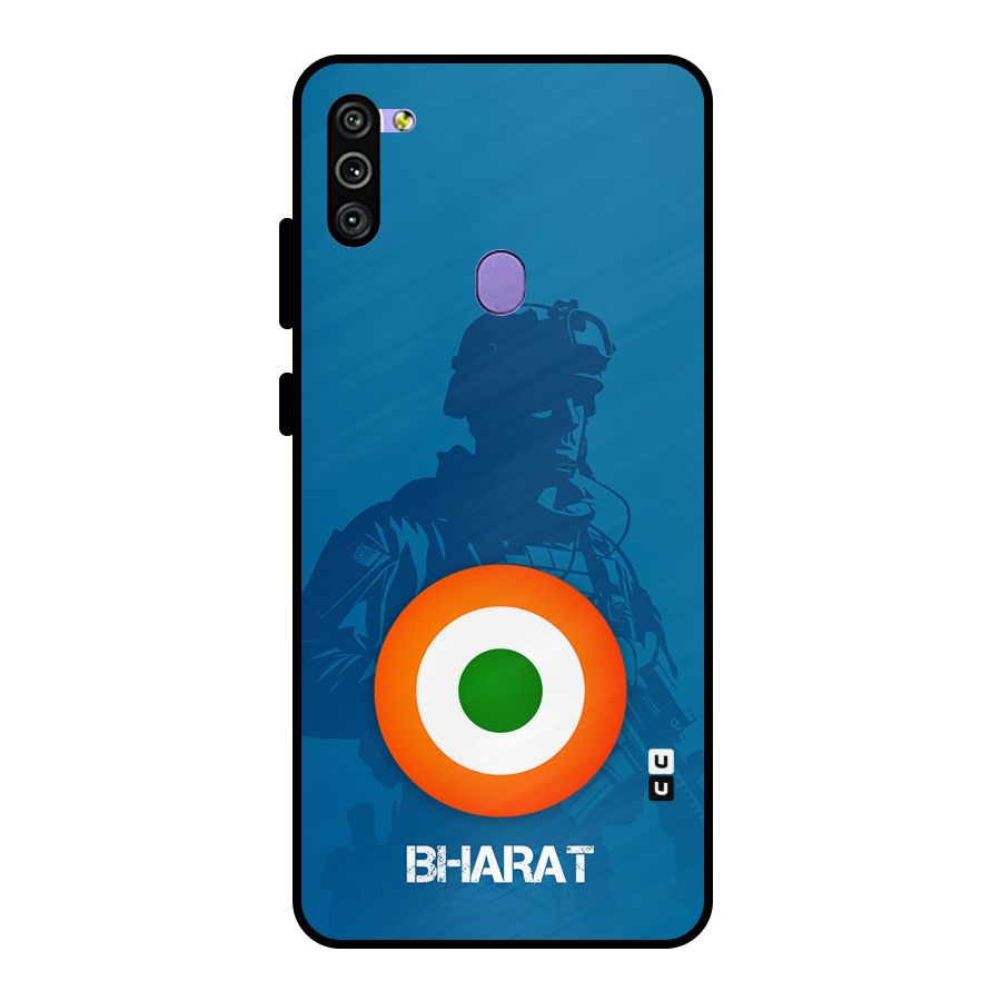 Bharat Commando Metal Back Case for Galaxy M11