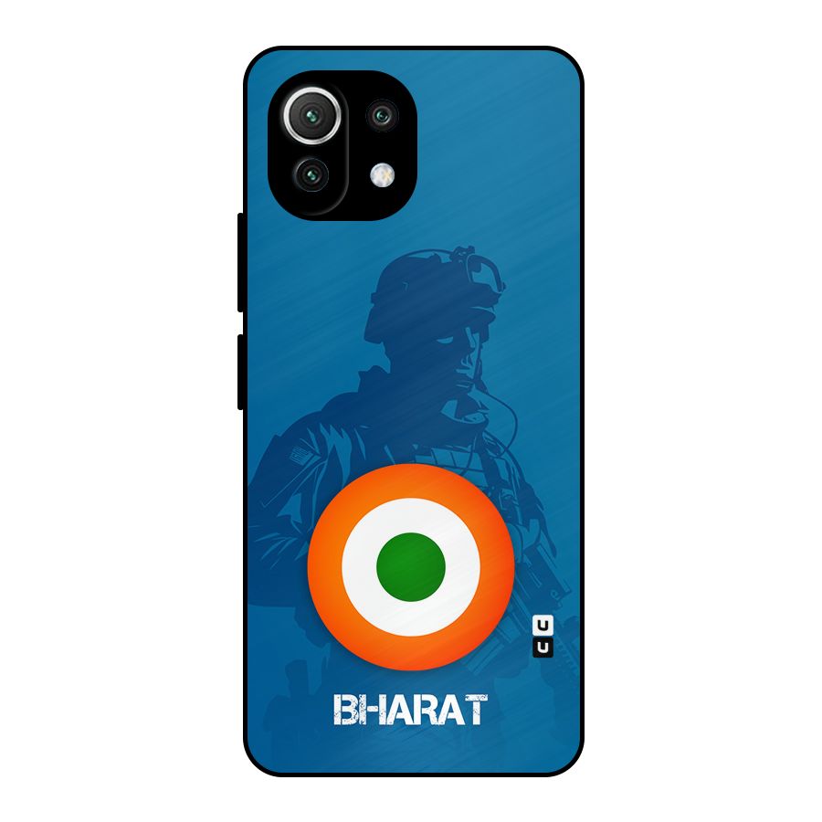Bharat Commando Metal Back Case for Mi 11 Lite NE 5G