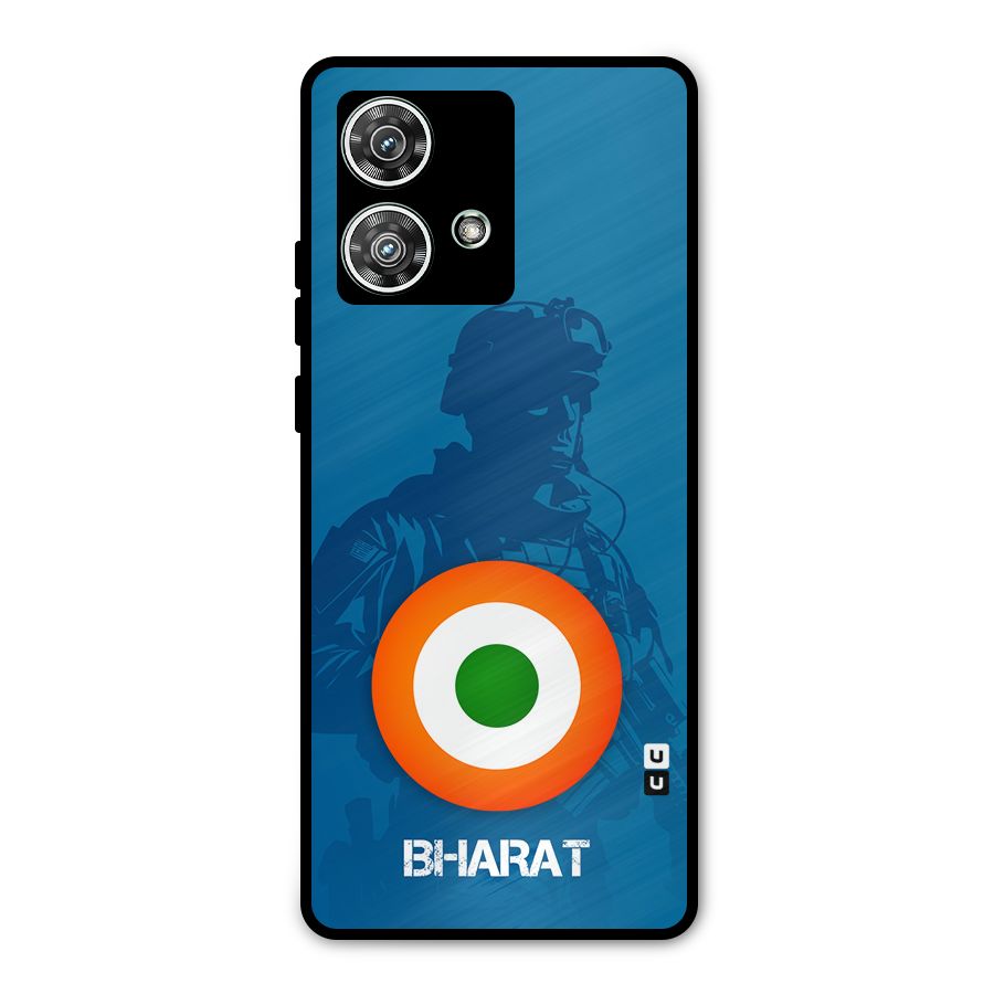 Bharat Commando Metal Back Case for Motorola Edge 40 Neo