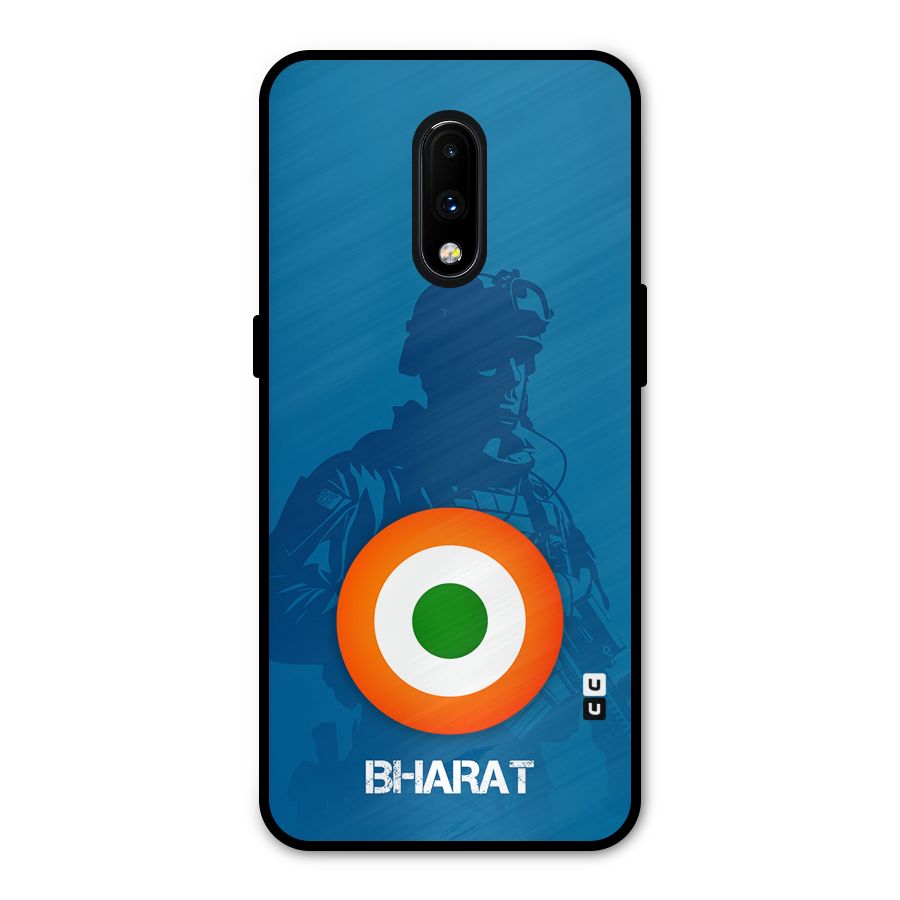 Bharat Commando Metal Back Case for OnePlus 7