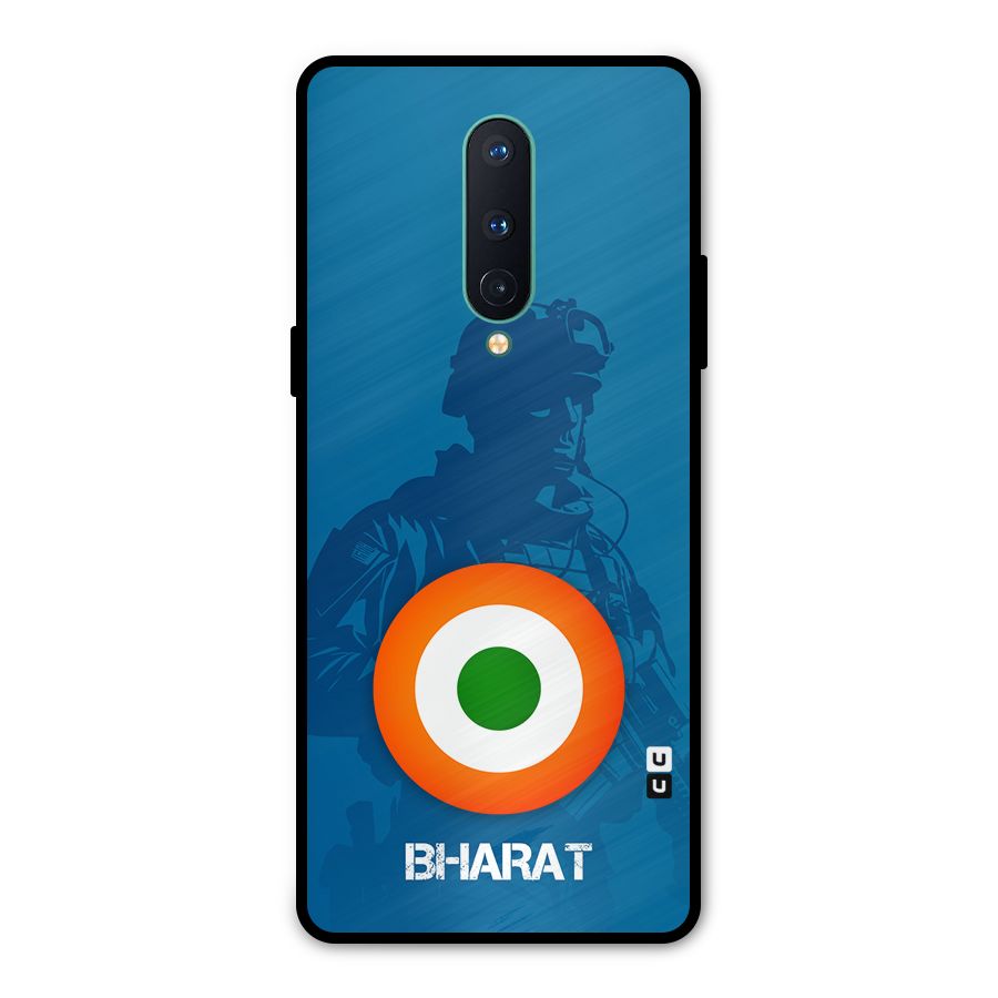 Bharat Commando Metal Back Case for OnePlus 8