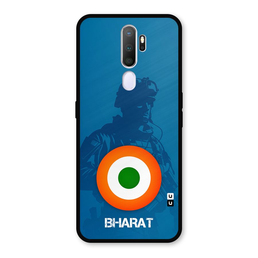 Bharat Commando Metal Back Case for Oppo A9 (2020)