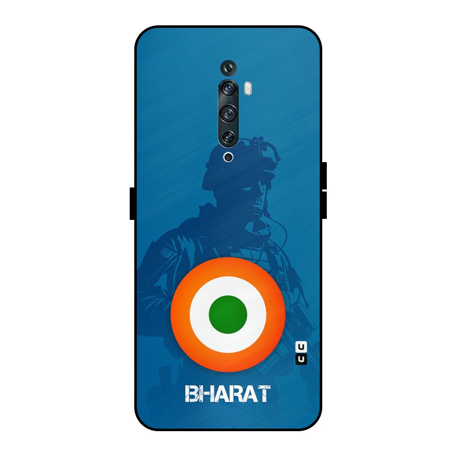 Bharat Commando Metal Back Case for Oppo Reno2 Z