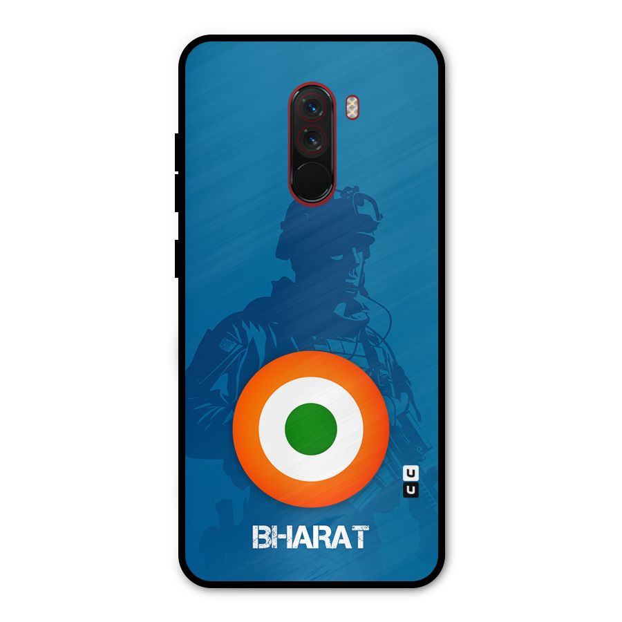 Bharat Commando Metal Back Case for Poco F1