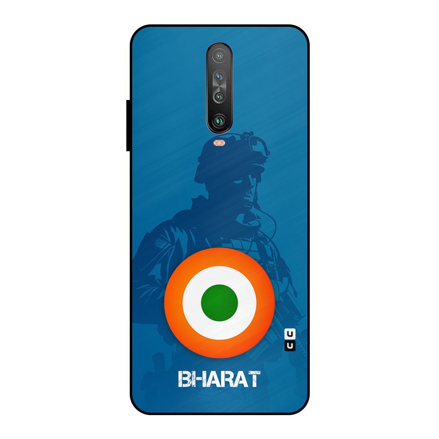 Bharat Commando Metal Back Case for Poco X2