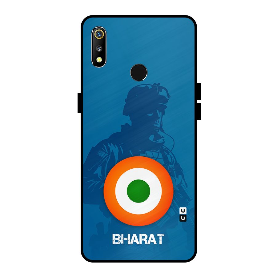 Bharat Commando Metal Back Case for Realme 3