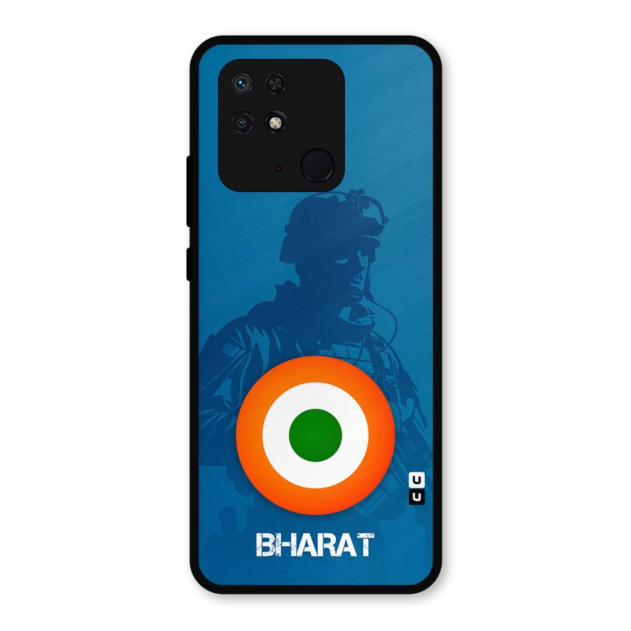 Bharat Commando Metal Back Case for Redmi 10