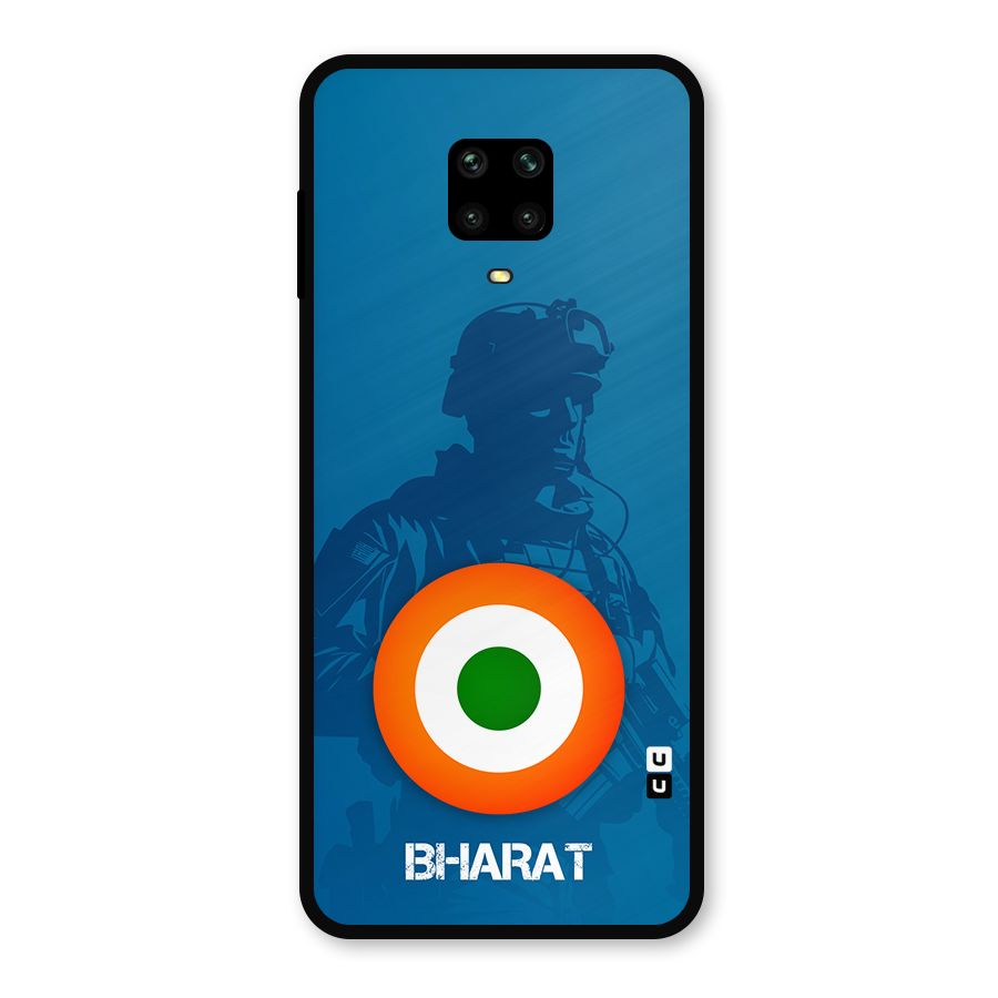 Bharat Commando Metal Back Case for Redmi Note 9 Pro