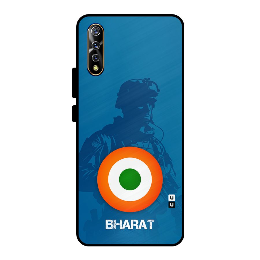 Bharat Commando Metal Back Case for Vivo S1