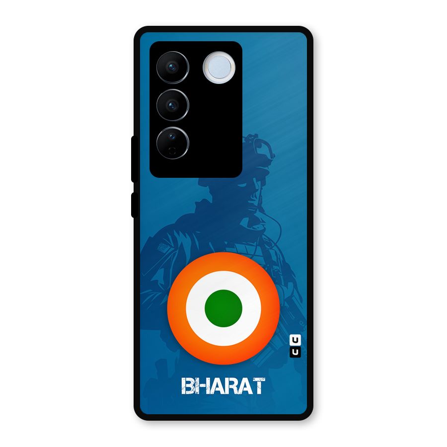Bharat Commando Metal Back Case for Vivo V27