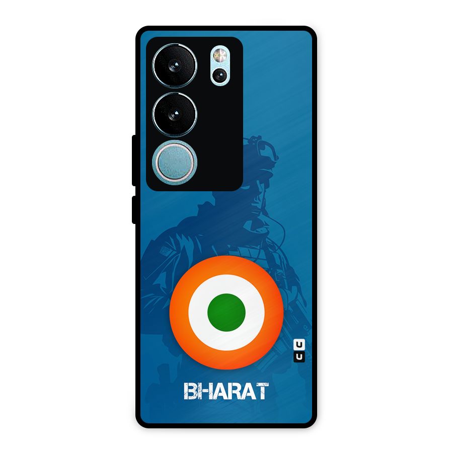 Bharat Commando Metal Back Case for Vivo V29 Pro
