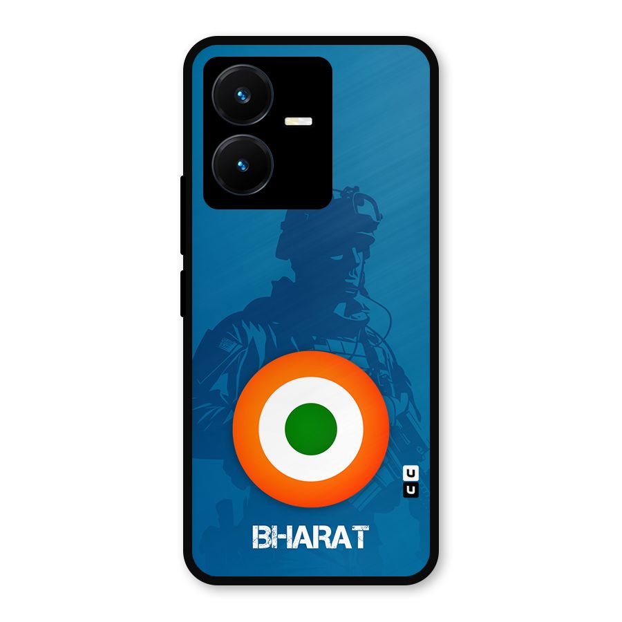 Bharat Commando Metal Back Case for Vivo Y22