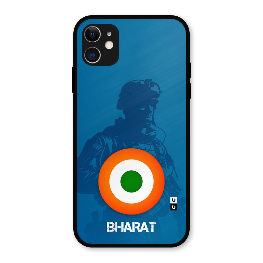 Bharat Commando Metal Back Case for iPhone 11