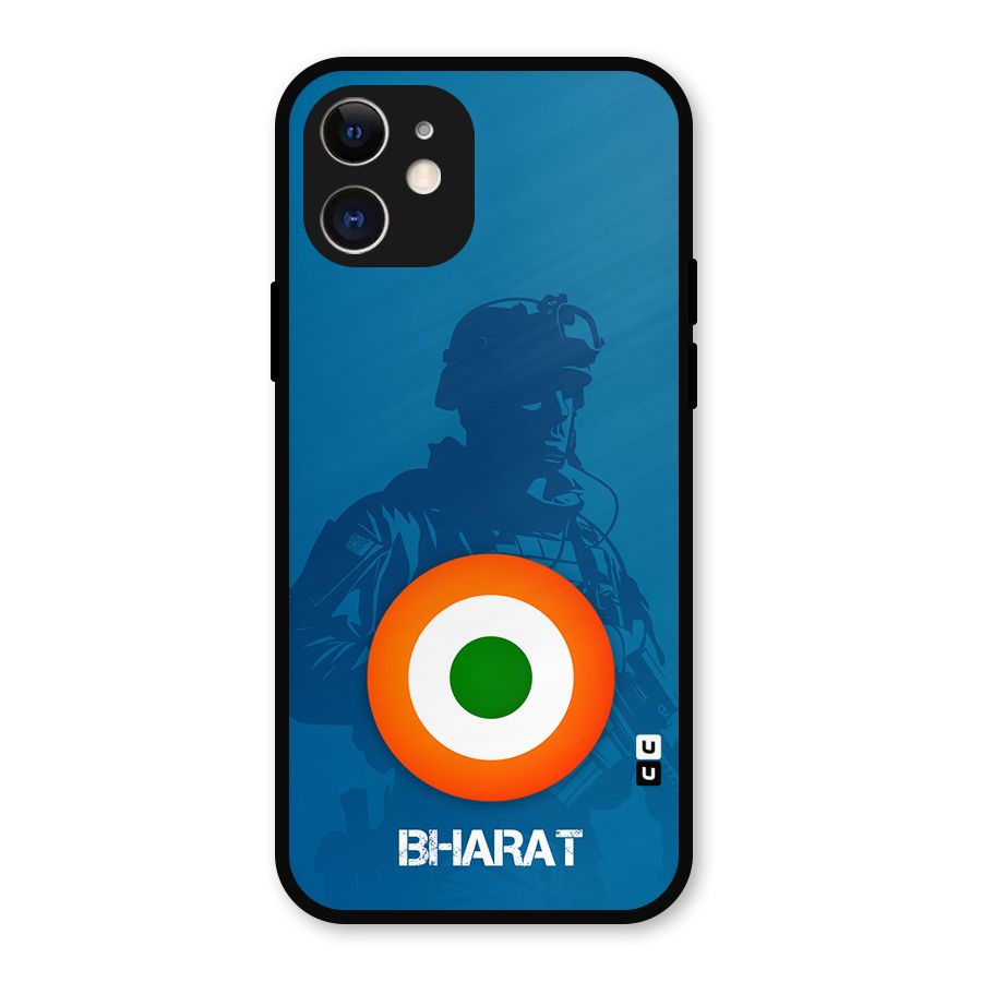 Bharat Commando Metal Back Case for iPhone 12