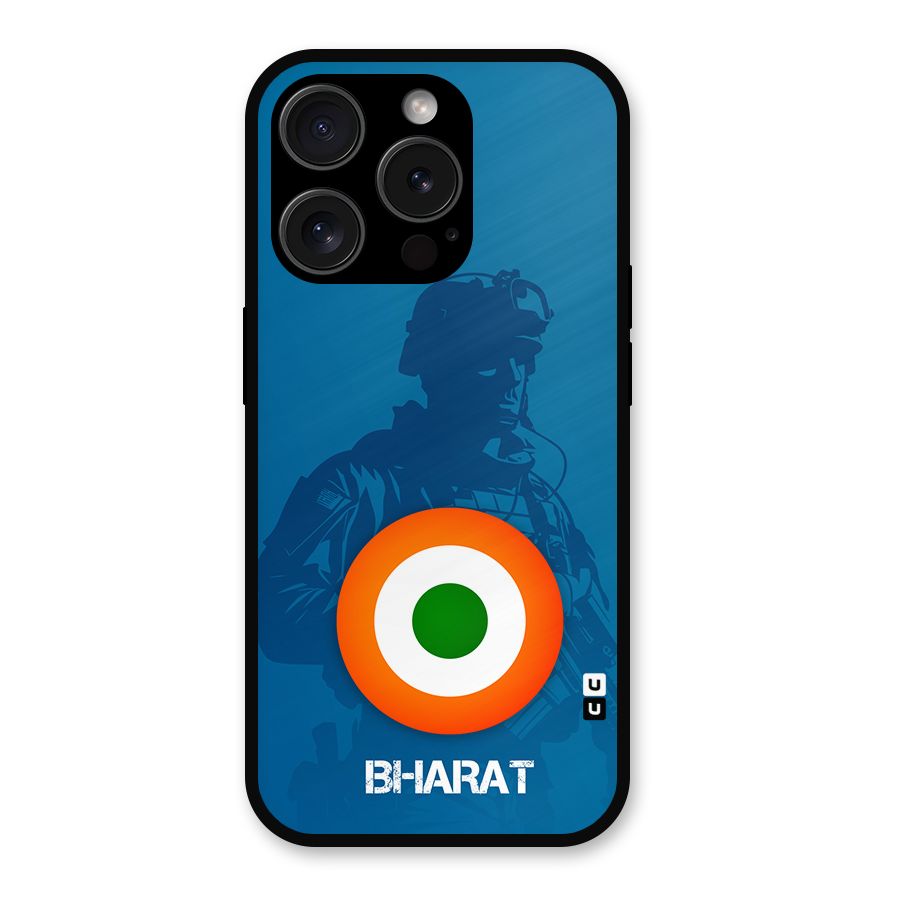 Bharat Commando Metal Back Case for iPhone 15 Pro