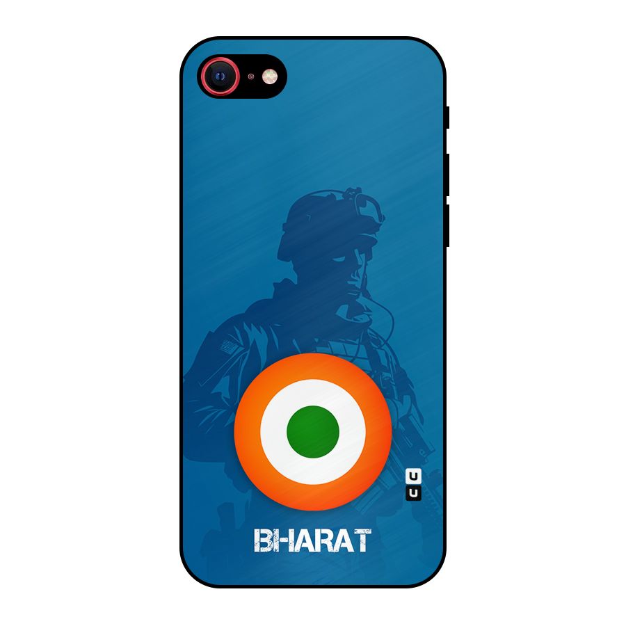 Bharat Commando Metal Back Case for iPhone 8
