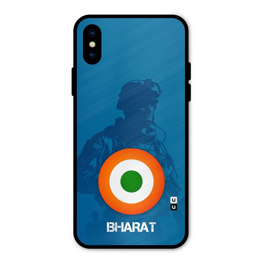 Bharat Commando Metal Back Case for iPhone XS
