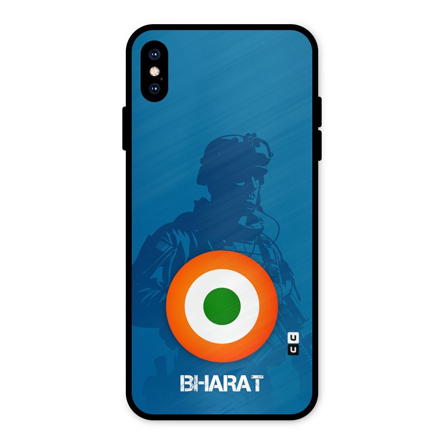 Bharat Commando Metal Back Case for iPhone XS Max