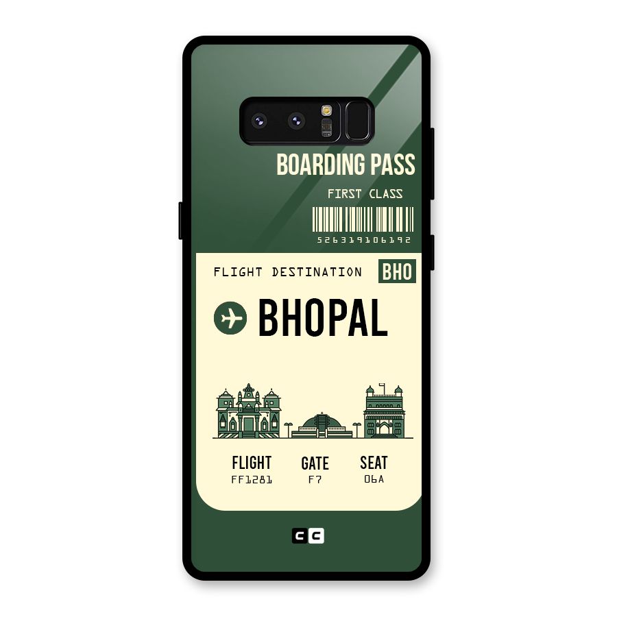 Bhopal Boarding Pass Glass Back Case for Galaxy Note 8