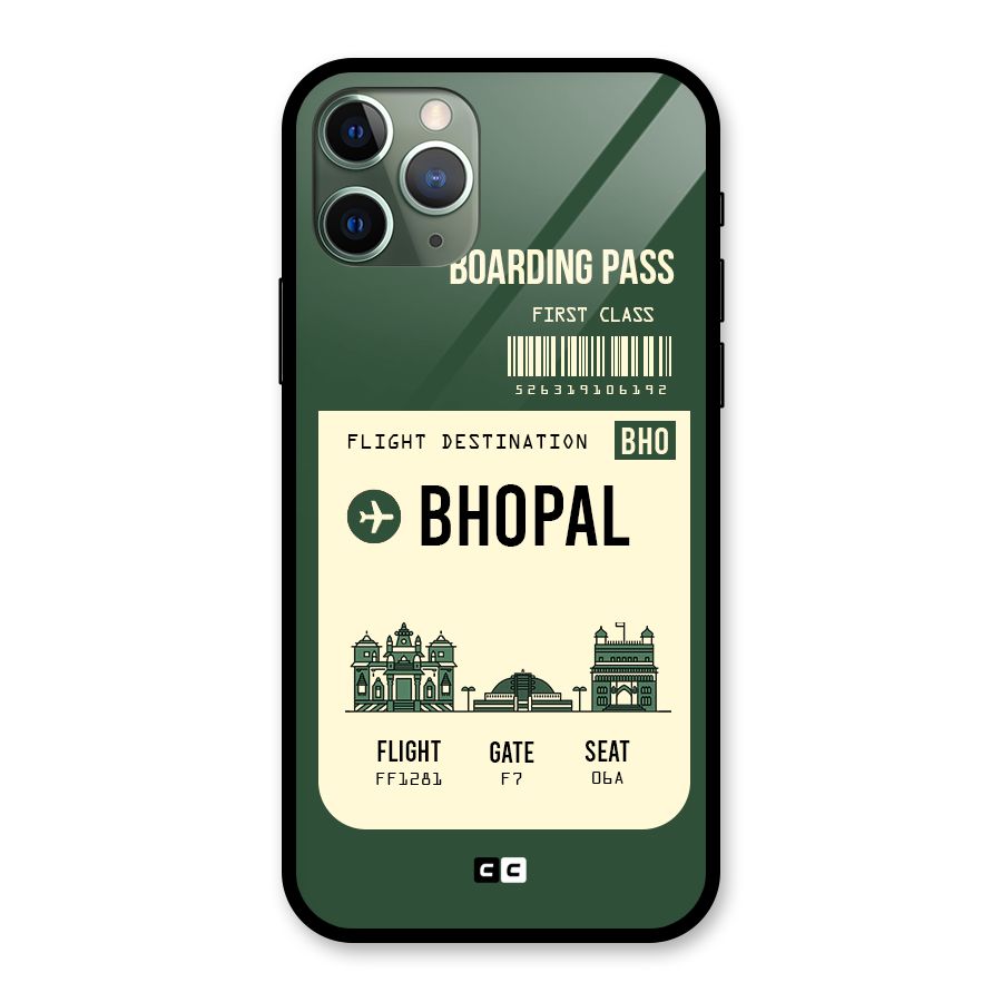 Bhopal Boarding Pass Glass Back Case for iPhone 11 Pro