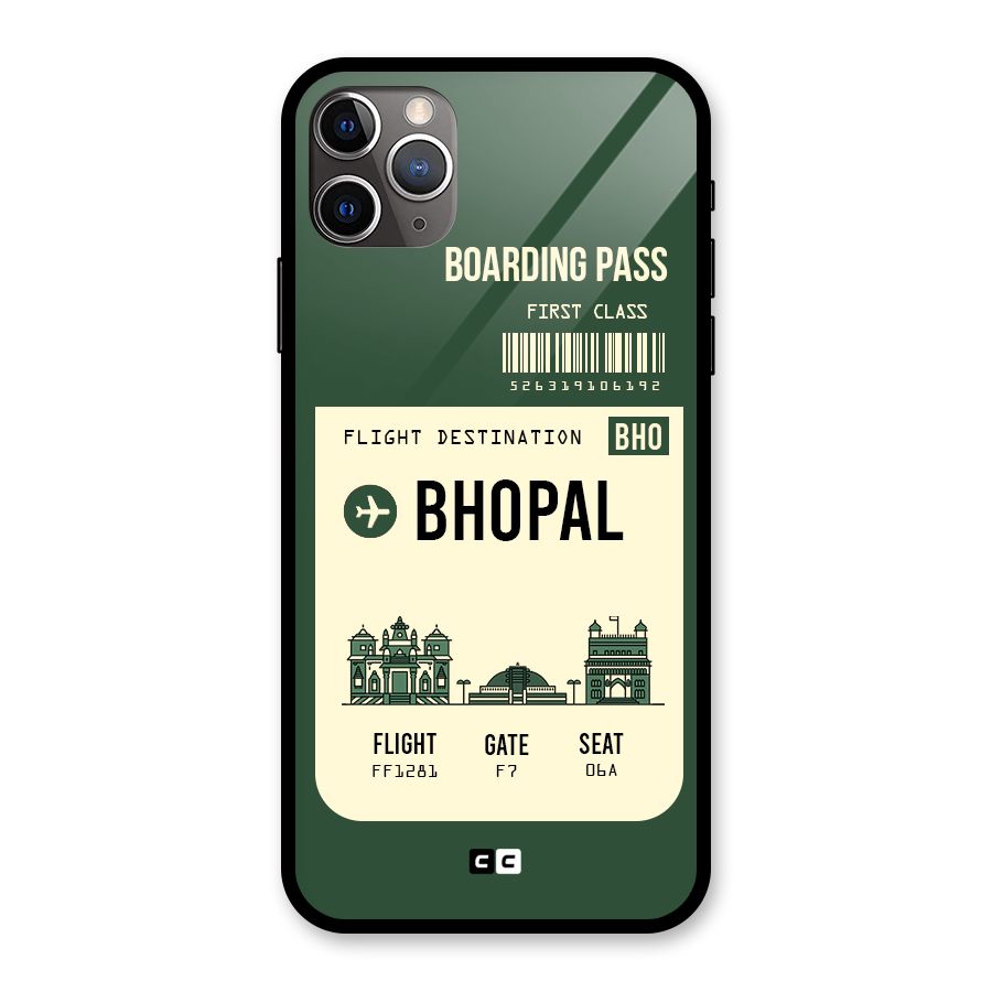 Bhopal Boarding Pass Glass Back Case for iPhone 11 Pro Max