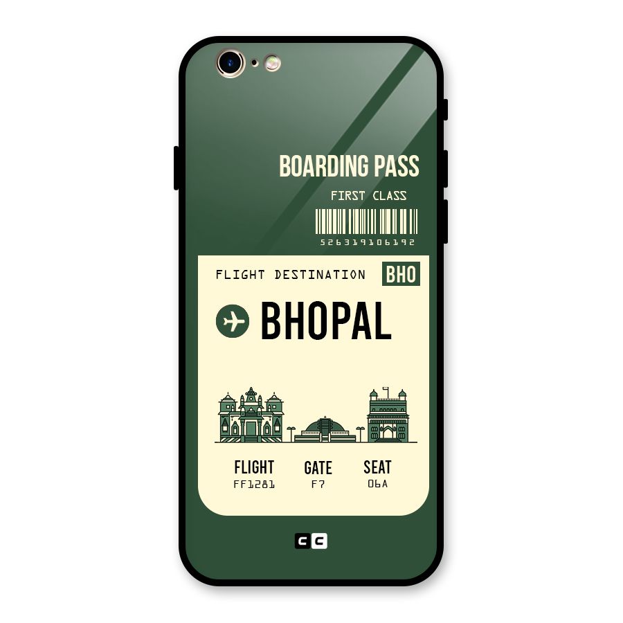 Bhopal Boarding Pass Glass Back Case for iPhone 6 6S