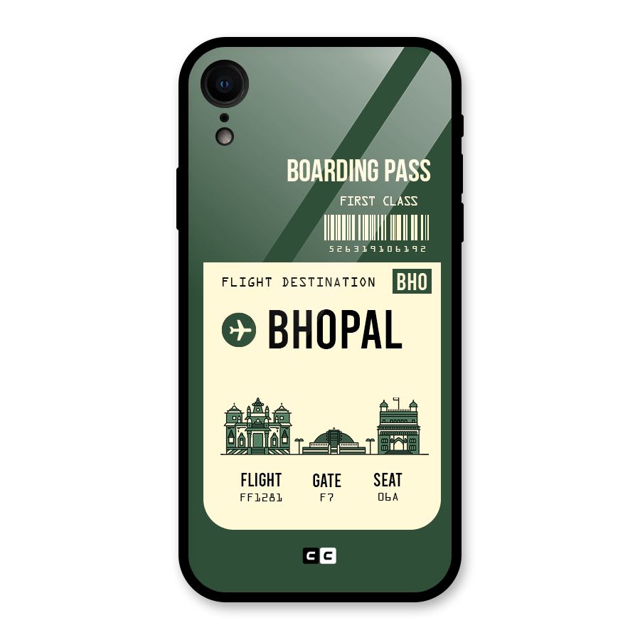 Bhopal Boarding Pass Glass Back Case for iPhone XR