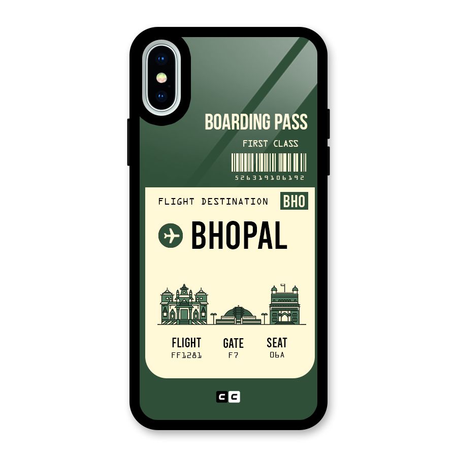 Bhopal Boarding Pass Glass Back Case for iPhone XS