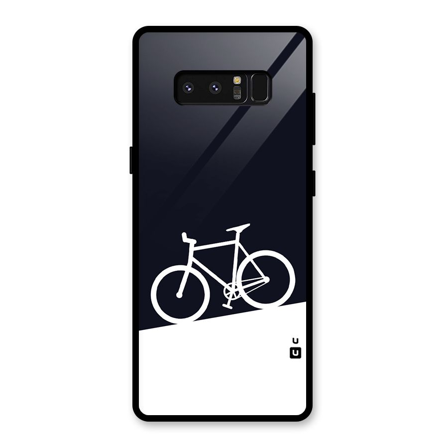 Bicycle Minimal Art Glass Back Case for Galaxy Note 8