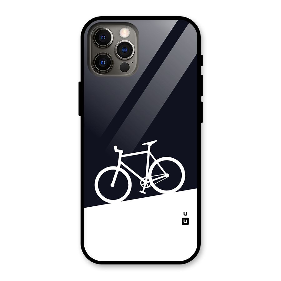 Bicycle Minimal Art Glass Back Case for iPhone 12 Pro