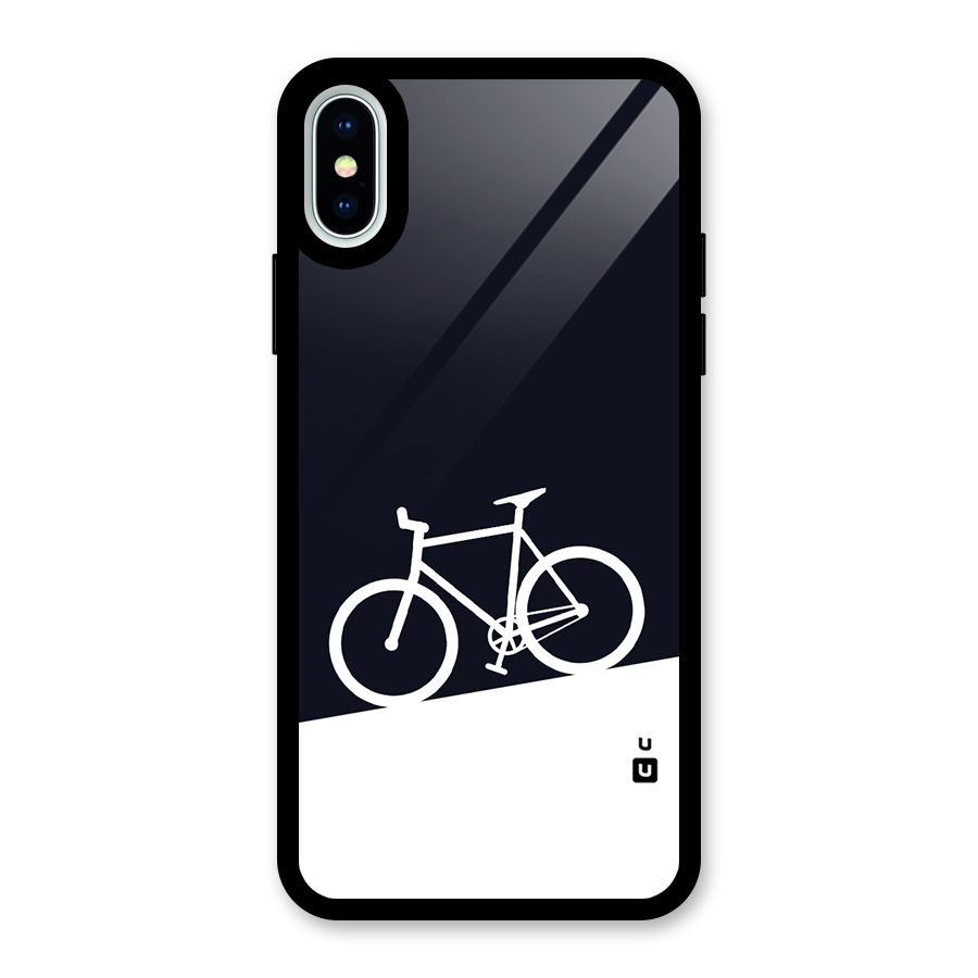 Bicycle Minimal Art Glass Back Case for iPhone X