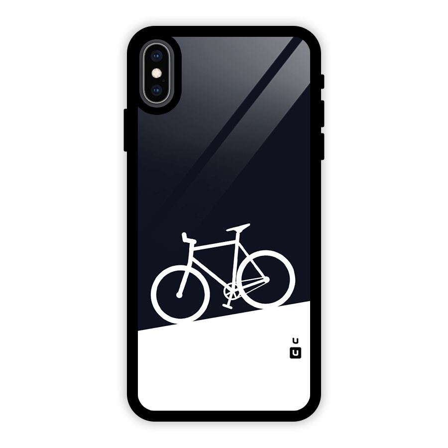 Bicycle Minimal Art Glass Back Case for iPhone XS Max