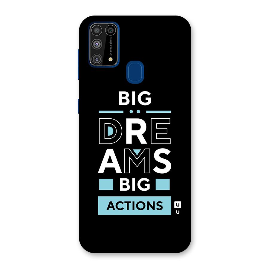 Big Dreams Big Actions Glass Back Case for Galaxy F41