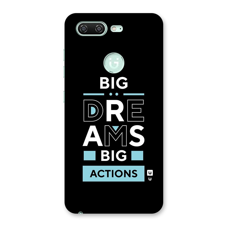 Big Dreams Big Actions Back Case for Gionee S10
