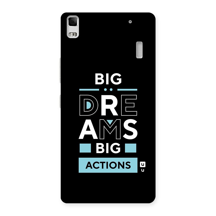 Big Dreams Big Actions Back Case for Lenovo K3 Note