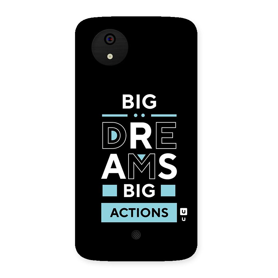 Big Dreams Big Actions Back Case for Micromax Canvas A1