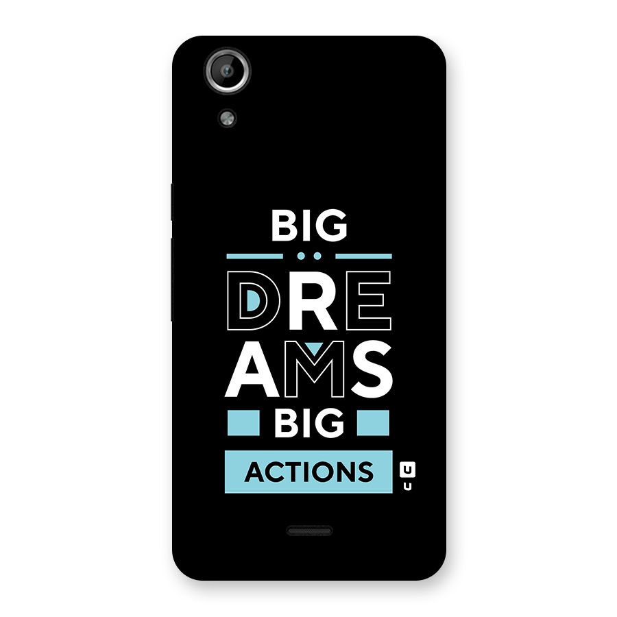 Big Dreams Big Actions Back Case for Micromax Canvas Selfie Lens Q345