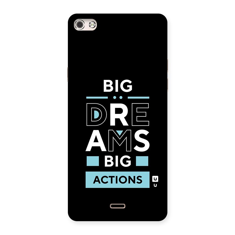 Big Dreams Big Actions Back Case for Micromax Canvas Silver 5
