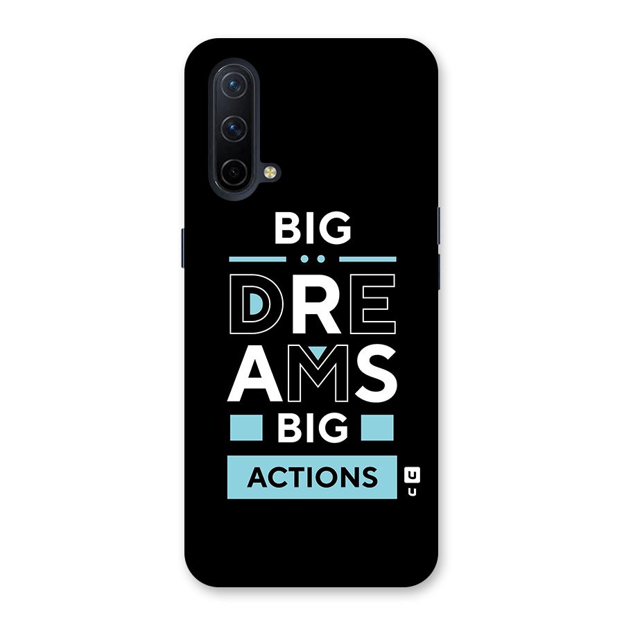 Big Dreams Big Actions Glass Back Case for OnePlus Nord CE 5G