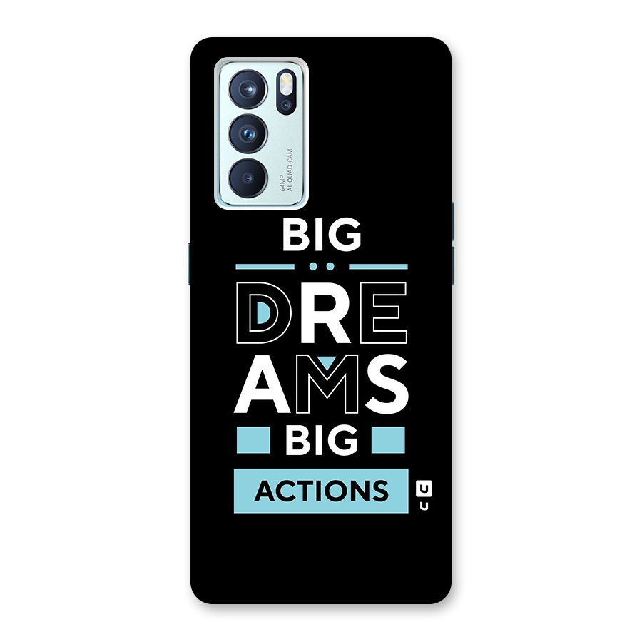 Big Dreams Big Actions Glass Back Case for Oppo Reno6 Pro 5G