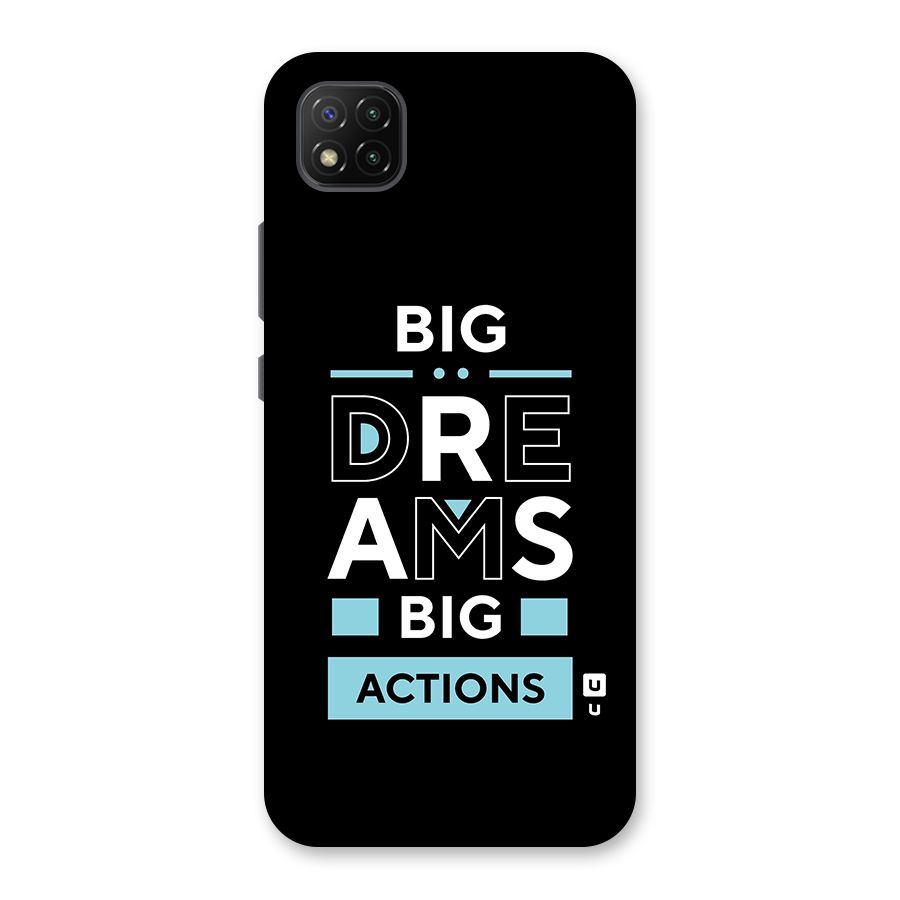 Big Dreams Big Actions Back Case for Poco C3