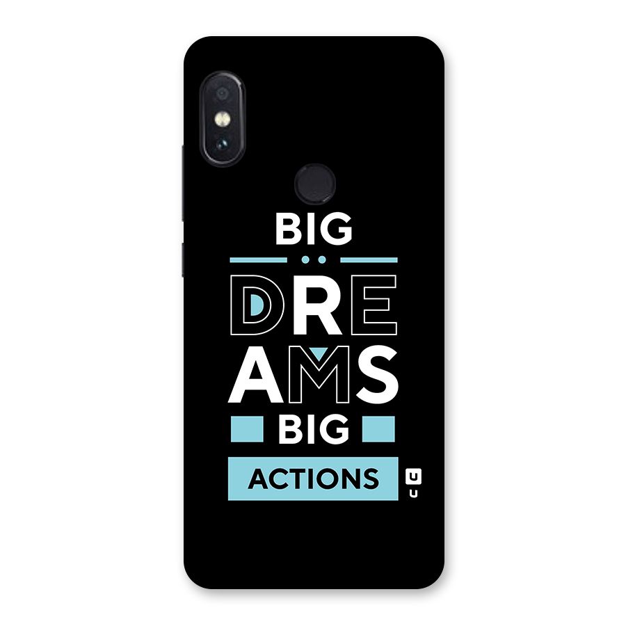 Big Dreams Big Actions Glass Back Case for Redmi Note 5 Pro