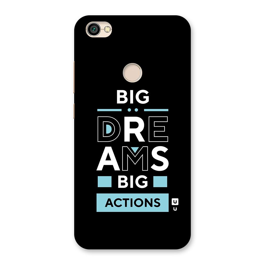 Big Dreams Big Actions Back Case for Redmi Y1 2017